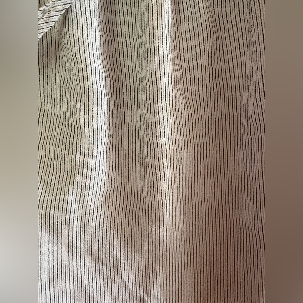 LOFT Light Blue Striped Midi Dress medium - Picture 4 of 4